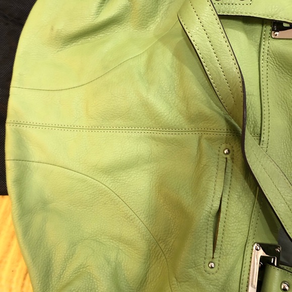 B. Makowsky Green Satchel and Dust Bag - Picture 4 of 4